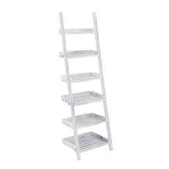 2. jakost Poschoďový regál Farve, 155 cm, antik bílá