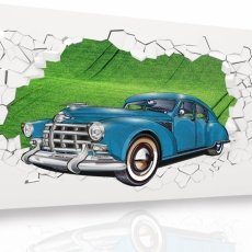 3D obraz Auto v krajine, 120x80 cm - 2