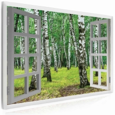 3D obraz brezový háj, 100x80 cm - 2