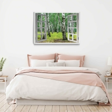 3D obraz březový háj, 80x60 cm - 3