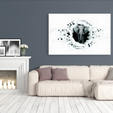 3D obraz do obývacej izby Slon, 90x60 cm - 3