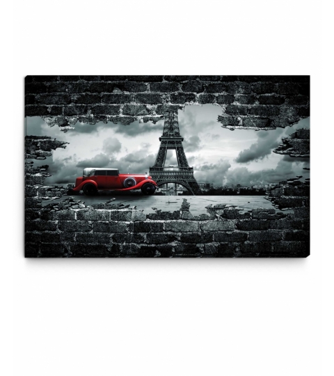 3D obraz Eiffelova věž, 90x60 cm