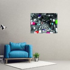 3D obraz Farebné kocky, 80x80 cm - 2