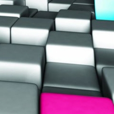 3D obraz Farebné kocky, 80x80 cm - 3