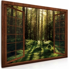3D obraz Kouzelný mechový les, 150x100 cm - 2