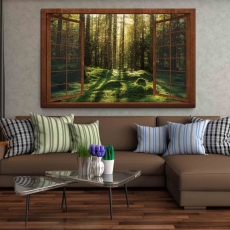 3D obraz Kouzelný mechový les, 150x100 cm - 3