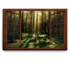 3D obraz Kouzelný mechový les, 60x40 cm - 1