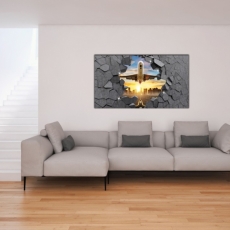 3D obraz Lietadlo v kameni, 150x100 cm - 2