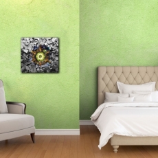 3D obraz Mesto v kruhu, 100x100 cm - 3