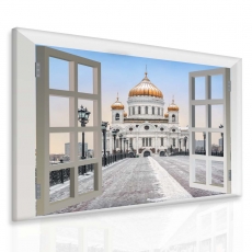 3D obraz Moskva za oknem, 80x60 cm - 2