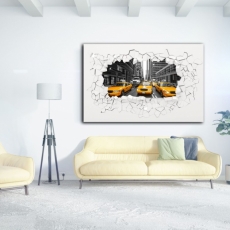 3D obraz New York, 90x60 cm - 3