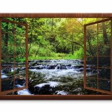 3D obraz Okno do raja lesnej pohody, 120x80 cm - 1