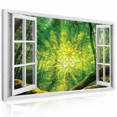 3D obraz Okno lesní strážce, 120x80 cm - 2