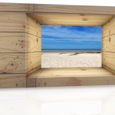 3D obraz Okno na pláž, 140x50 cm - 2