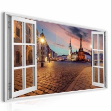3D obraz Okno olomoucké náměstí, 120x80 cm - 2