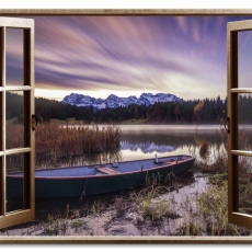 3D obraz Okno opustená loď, 30x20 cm - 1