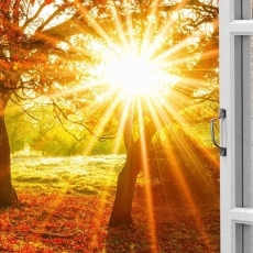 3D obraz Okno podzimní sluníčko, 120x80 cm - 4