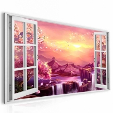 3D obraz Okno sakury, 120x80 cm - 2