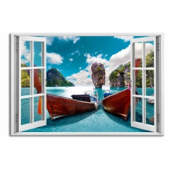 3D obraz Okno thajský Phuket, 60x40 cm