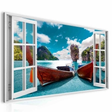 3D obraz Okno thajský Phuket, 90x60 cm - 2