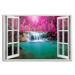 3D obraz Okno vodopád v Thajsku, 120x80 cm