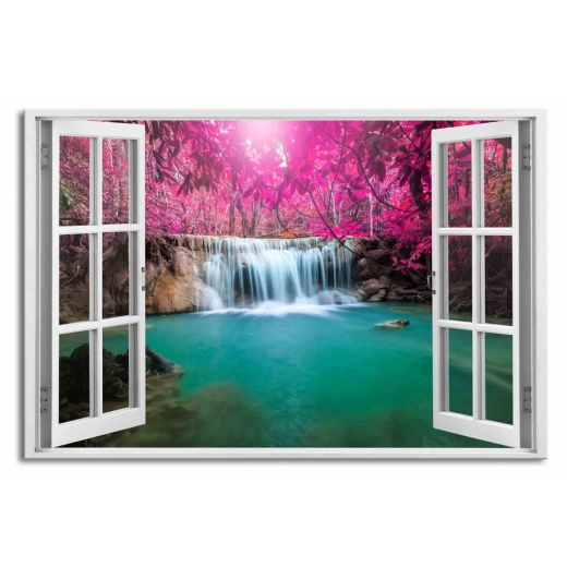 3D obraz Okno vodopád v Thajsku, 60x40 cm - 1