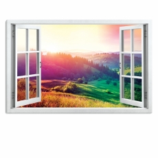 3D obraz Výhľad do farebnej krajiny, 120x80 cm - 1