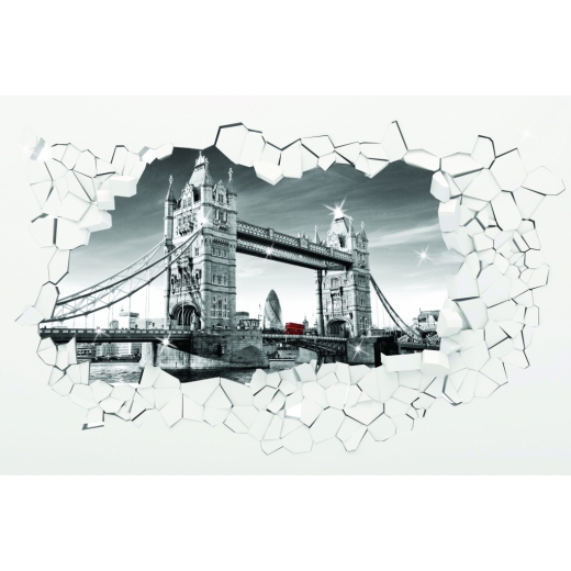3D obrazy na stenu Tower Bridge, 100x100 cm - 1