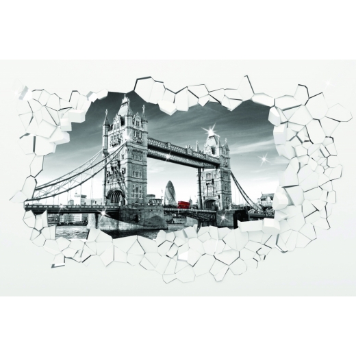 3D obrazy na stěnu Tower Bridge, 100x100 cm - 1