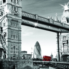 3D obrazy na stenu Tower Bridge, 100x100 cm - 4