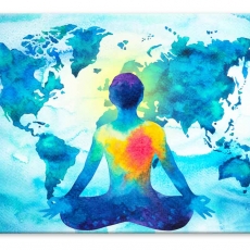 Abstraktní obraz Mapa meditace, 90x60 cm - 1