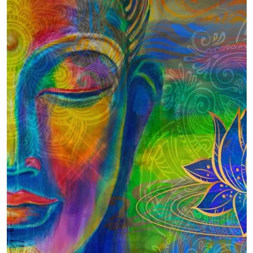 Abstraktný obraz Farebný Budha, 40x40 cm - 1