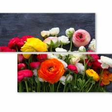 Atypický obraz Kytica kvetov, 100x50 cm - 1