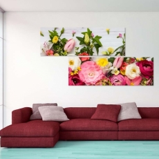 Atypický obraz Nežné kvetiny, 100x50 cm - 2