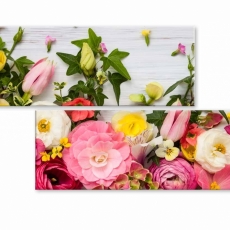 Atypický obraz Nežné kvetiny, 120x60 cm - 1