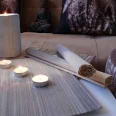 Bambusové prostírání Angie, 33x45 cm (SET 4 ks), korálová - 2