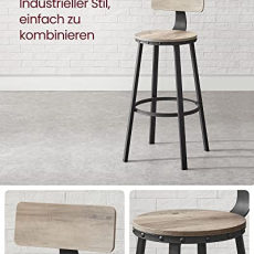 Barová stolička Agony (SET 2 ks), 99 cm, svetlo hnedá - 7