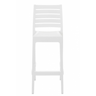 Barová stolička Ares, plast, biela