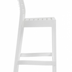 Barová stolička Ares, plast, biela - 2