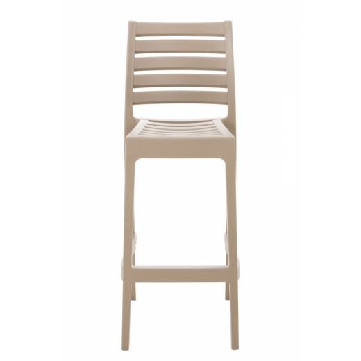 Barová stolička Ares, plast, krémová - 1