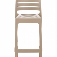 Barová stolička Ares, plast, krémová - 1