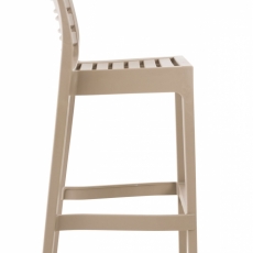Barová stolička Ares, plast, krémová - 2