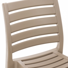 Barová stolička Ares, plast, krémová - 3