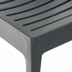Barová stolička Ares, plast, tmavo šedá - 4