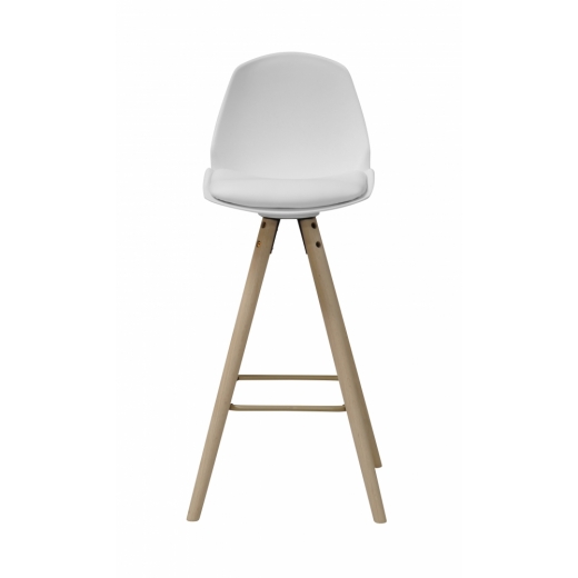 Barová stolička Aslo, biela - 1