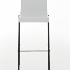 Barová stolička Avion s čiernou podnožou (Súprava 2 ks) biela - 2