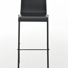 Barová stolička Avion s chrómovanou podnožou (Súprava 2 ks) čierna - 2