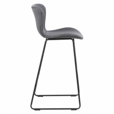 Barová stolička Batilda (SET 2ks), tkanina, tmavo šedá - 3
