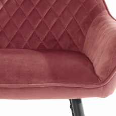 Barová stolička Bradley, zamat, ružová - 5
