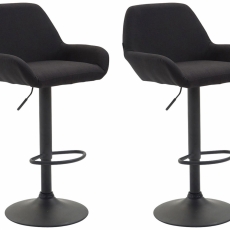 Barová stolička Brag (Súprava 2 ks), čierna - 1